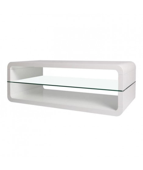 Table basse - Blanc - L 120 x P 60 x H 41 cm - BELLA