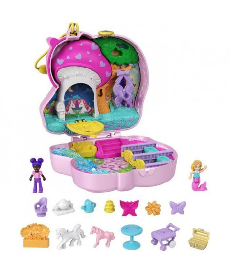 Polly Pocket - Coffret Foret Des Licornes - poupée mini-univers - 4 ans et +