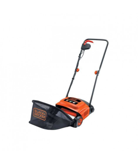 BLACK+DECKER Aérateur Démousseur Filaire 600 W GD300-QS pour une Pelouse sans Mousse sans Utiliser de Produits Chimiques