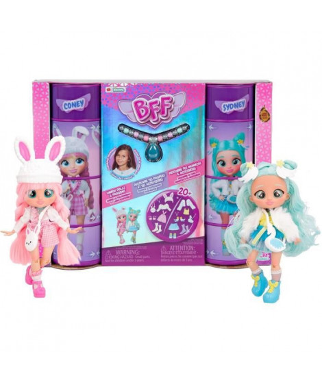 Duo Pack Poupées mannequins Cry Babies BFF ( Coney & Sydney) - A partir de 3 ans