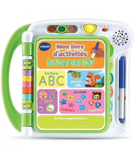 VTECH - Mon Livre D'activités Interactif - J'écris, Je Joue, J'apprends