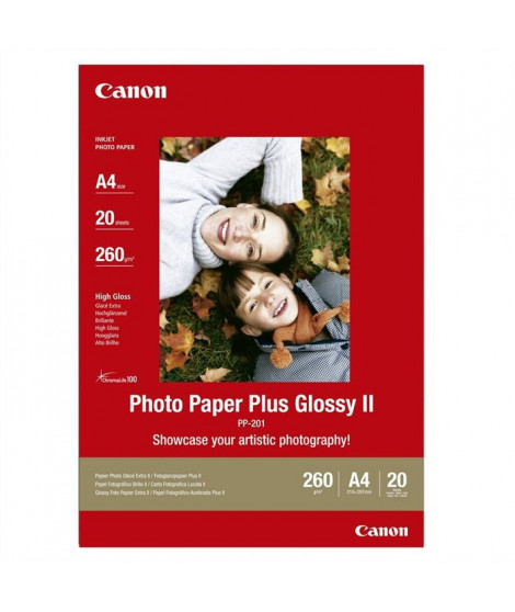 CANON Papier photo A4 PP-201 Brillant Extra 265gr 20 feuilles