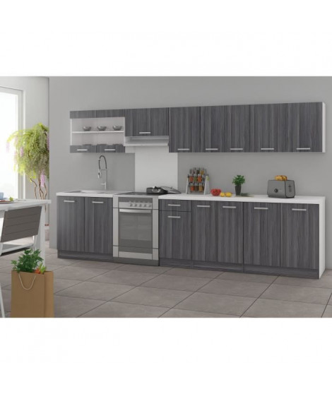 ULTRA XXL cuisine complete 3m20 - Décor chene gris