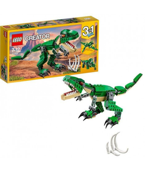 LEGO Creator 3-en-1 31058 Le Dinosaure Féroce, Jouet de Construction, Figurine Dinosaures