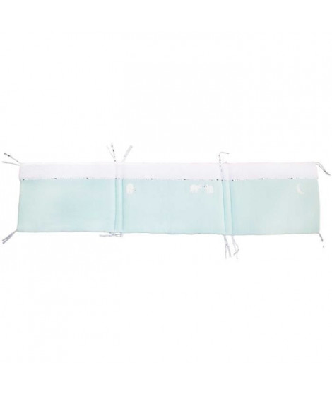 DOMIVA Tour de lit Boréale - Microfibre 100% Polyester - Adaptable - Ciel - 40 x 180 cm