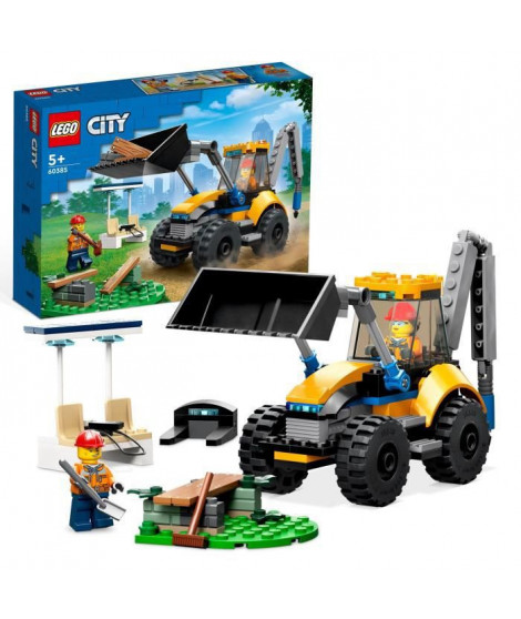 LEGO City 60385 La Pelleteuse de Chantier, Jouet Engin de Chantier, Garçons et Filles 5 Ans