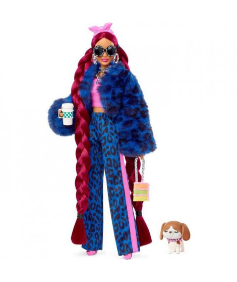 Barbie - Barbie Extra Bleu Léopard - Poupée - 3 ans et +