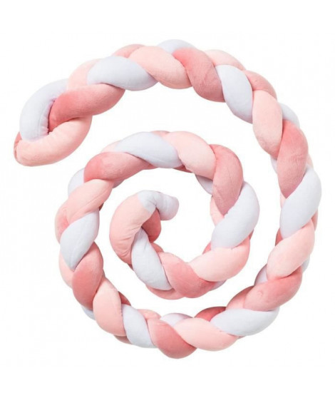 Tresse de décoration BABYCALIN - Coussin - Velours - 200 cm - Rose - BABYCALIN