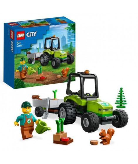 LEGO City 60390 Le Tracteur Forestier, Jouet Remorque, Véhicule Agricole, Figurines Animaux