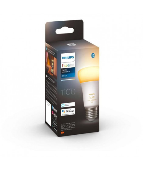 PHILIPS Hue White Ambiance - Ampoule LED connectée E27 - 9,5W Equivalent 75W - Compatible Bluetooth