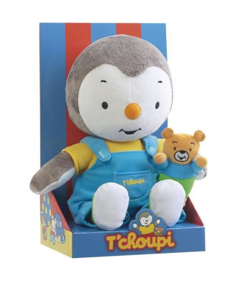 Jemini T'choupi - Peluche Tchoupi 30 cm avec ourson