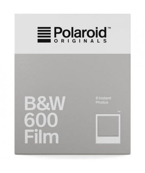 Polaroid - Films instantanés noir & blanc 600 - Pack de 8 films - ASA 640 - Développement 10 mn - Cadre blanc