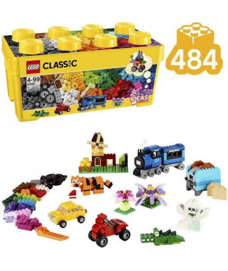 LEGO Classic 10696 La boîte de briques créatives, Rangement facile des jouets, Cadeau de fan LEGO Masters