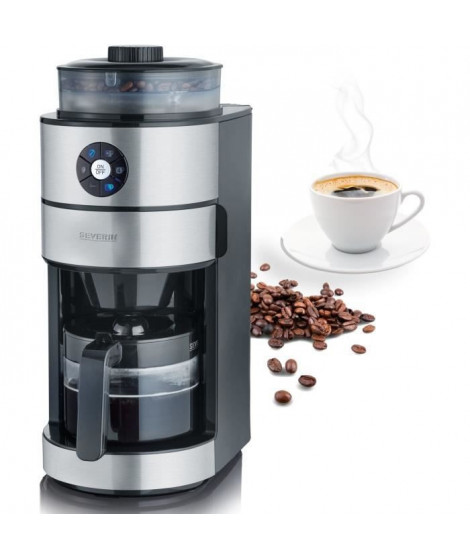 Cafetiere Filtre avec Broyeur SEVERIN - KA4811 - 820W - Arret auto - Noir/Inox