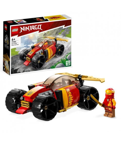 LEGO NINJAGO 71780 La Voiture de Course Ninja de Kai  Évolution, Jouet Voiture, 2-en-1