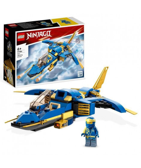 LEGO NINJAGO 71784 Le Jet Supersonique de Jay  Évolution, Jouet Avion, Ninja Évolutif