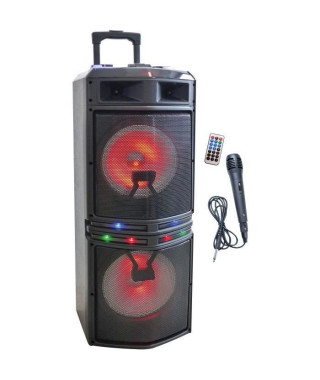 INOVALLEY MS02XXL Enceinte Karaoke Trolley - Bluetooth -1000W