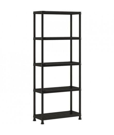 KETER | ETAGERE PLUS 75/5, Etageres, Noir, 75 x 32 x 176 cm