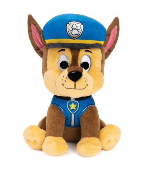 PAT PATROUILLE - PELUCHE 25 CM CHASE Paw Patrol Gund - 6058444 - peluche douce et lavable des 12 mois