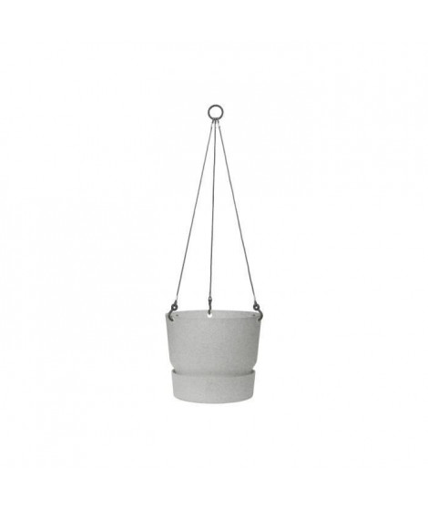 ELHO Pot de fleurs a suspendre Greenville 24 - Extérieur - Ø 23,9 x H 20,3 cm - Gris béton vivant