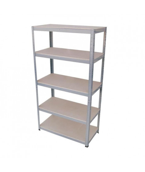 SODIAC Etagere-Rayonnage charge lourde 5 tablettes -175 Kg par plateau - 180 x 90 x 45 cm