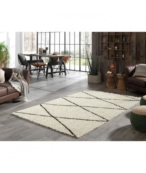 NAZAR Tapis Shaggy berbere AYA 471 creme - 120x160cm