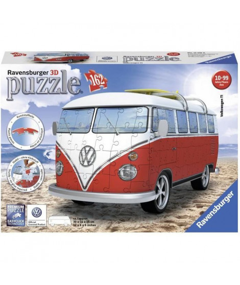 VOLKSWAGEN Puzzle 3D Combi T1  - Ravensburger - Véhicule 162 pieces - sans colle - Des 8 ans