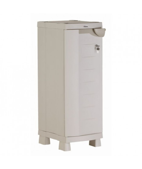 SPACESAVER 35 PLASTIKEN Armoire basse 1 Porte avec étageres - l 35 x p 45 x h 100 cm - Gamme Space SAVER - Intérieur et Extér…