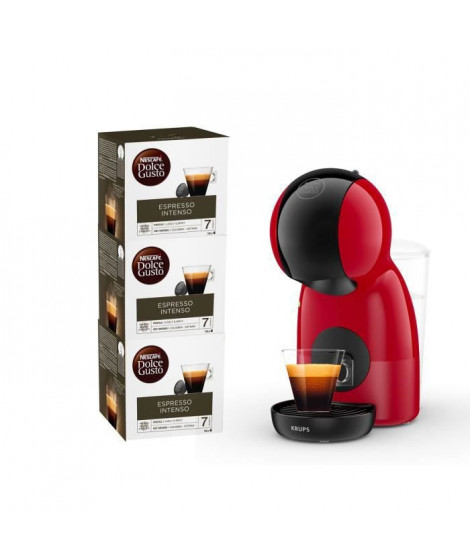 KRUPS Nescafé Dolce Gusto Machine a café YY4580FD + 3 boites de café espresso, 15 bars, Cafetiere capsules, Compact, Piccolo,…