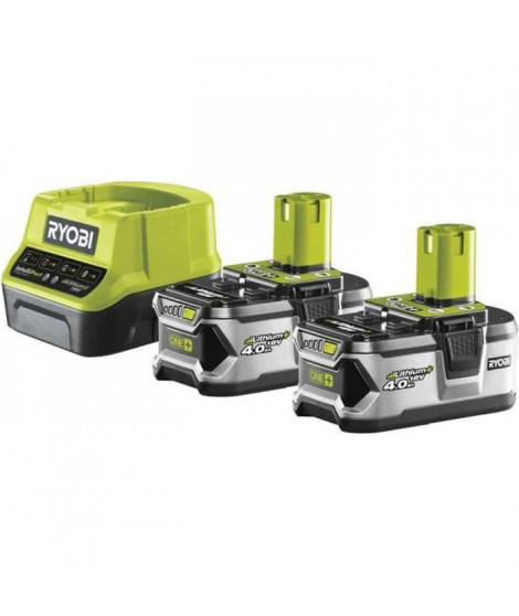 Pack chargeur 18 V 2x4 Ah RC18120-240 ONE+ - RYOBI - 5133003363