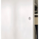 OPTIMUM - Kit porte coulissante blanc + rail + bandeau Blanc - H 204 x L 93 x P 4 cm