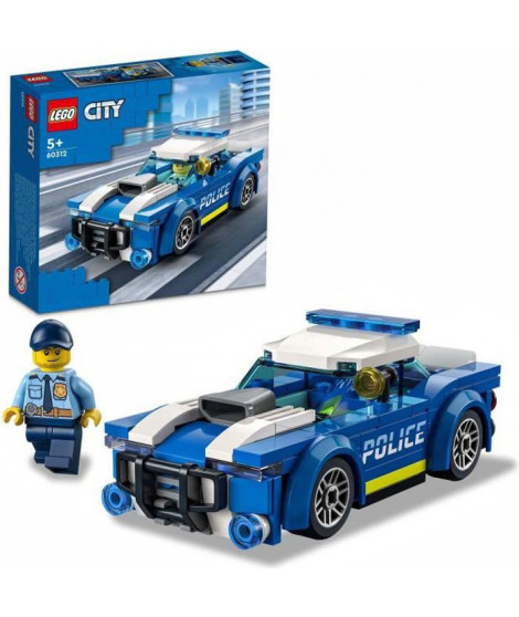 LEGO 60312 City La Voiture de Police, Jouet pour Enfants des 5 ans avec Minifigure Officier, Idée de Cadeau, Série Aventures