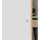 OPTIMUM Kit porte coulissante décor blanc - rail 2 amortisseurs + cache rail blanc - 204 x 73 cm