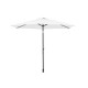 Parasol droit Diam. 3 m  Hauteur ajustable - Mat Aluminium et toile polyester 160g - Blanc