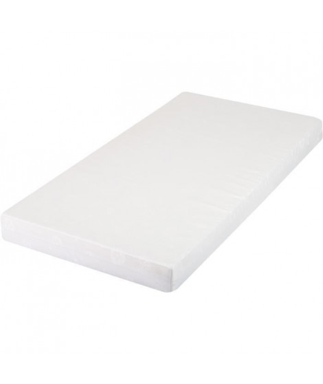 DOMIVA Matelas bébé Droit - Polybambou - Déhoussable, Lavable - Blanc - 100 x 50 cm