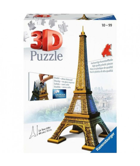 Puzzle 3D Tour Eiffel - Ravensburger - Monument 216 pieces - sans colle - Des 10 ans