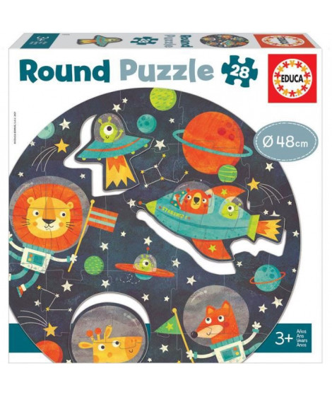 EDUCA - Puzzle - Puzzle rond l'espace 28 pcs