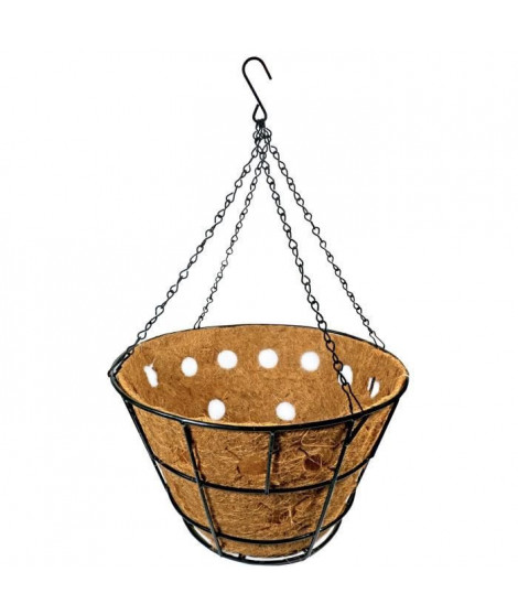 NATURE Corbeille suspendue avec natte coco - H28 x Ø50 cm