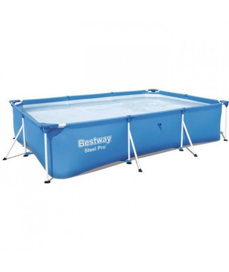 Piscine hors sol tubulaire BESTWAY - Steel Pro - 300 x 201 x 66 cm - Rectangulaire (Livrée sans échelle ni filtre)