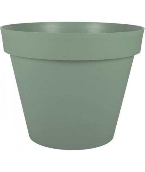 EDA PLASTIQUE - Pot de fleur rond Toscane - Ø 60 x H47 cm - 76 L - Vert laurier