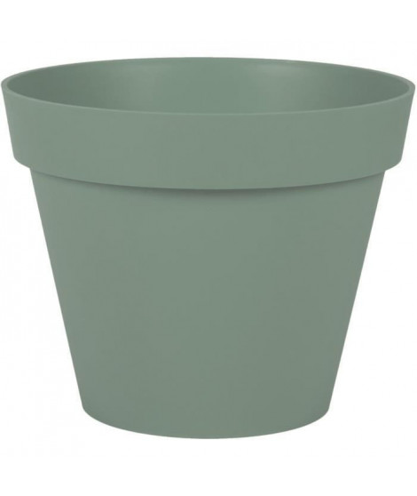 EDA PLASTIQUE - Pot de fleur rond Toscane - Ø 30 x H26 cm - 10 L - Vert laurier