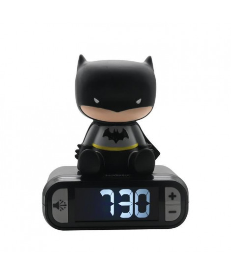 BATMAN - Réveil digital avec veilleuse lumineuse en 3D et effets sonores - LEXIBOOK