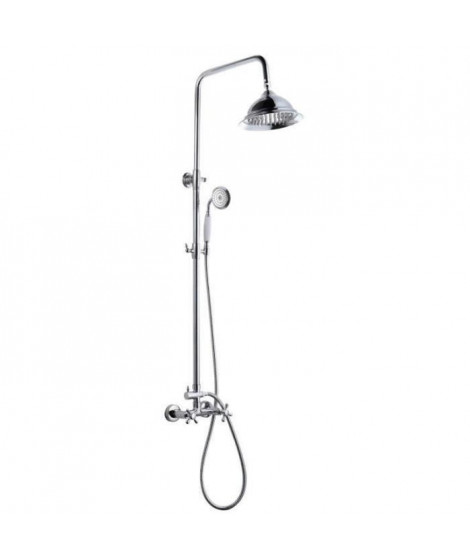 ROUSSEAU Colonne de douche avec robinet mélangeur Retro - Chrome