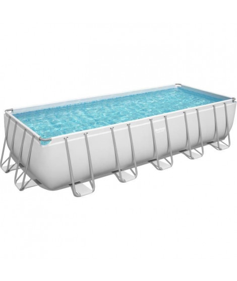 Kit Piscine hors sol tubulaire BESTWAY Power Steel - 640 x 274 x 132 cm - Rectangulaire (Filtre, échelle, diffuseur, bâche)