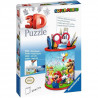 SUPER MARIO Puzzle 3D Pot a crayons - Ravensburger - Puzzle 3D enfant - sans colle - Pot a crayons 54 pieces - Des 6 ans