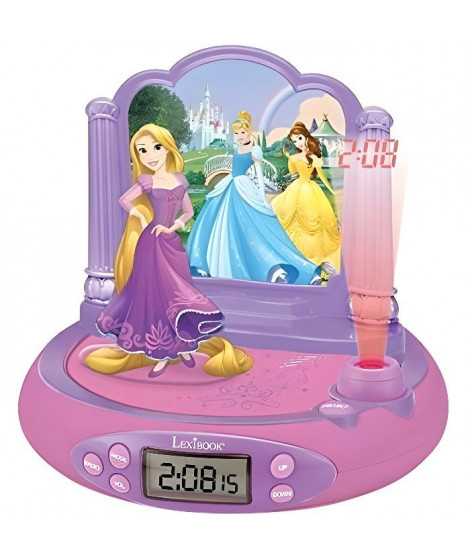 DISNEY PRINCESSES - RAIPONCE - Radio Réveil Enfant avec Projection de l'heure - LEXIBOOK