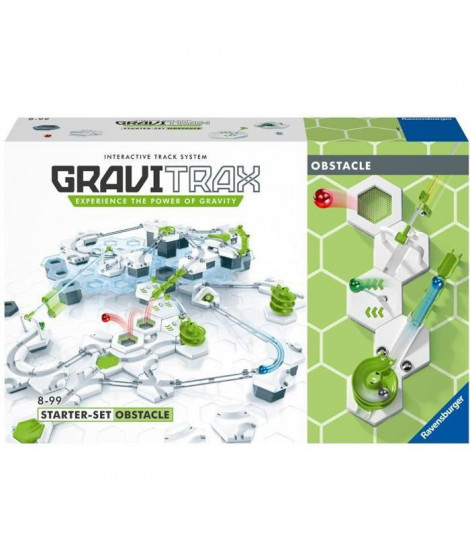 GraviTrax Starter Set Obstacle - Jeu de construction STEM - Circuit de billes créatif - Ravensburger - 175 pieces - des 8 ans