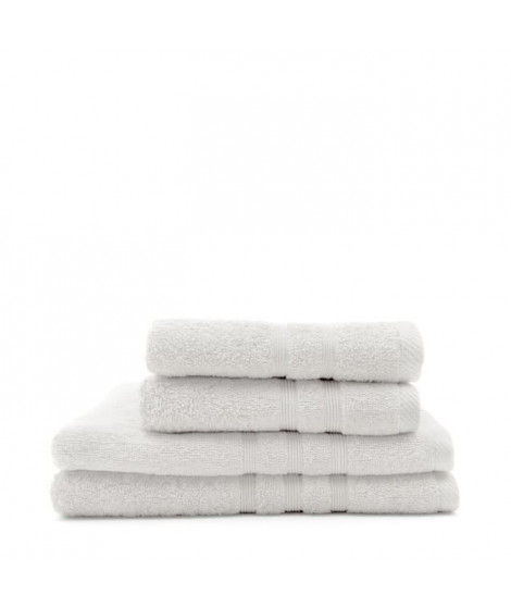 TODAY Lot de 2 Serviettes 50 x 100 cm + 2 Draps de bain 70 x 130 cm - 100% Coton - Chantilly TODAY