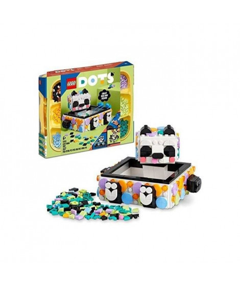 LEGO 41959 DOTS Le Vide-poche Panda, Jouet avec Boîte de Rangement et Décoration pour Chambre ou Bureau d'Enfants des 6 ans