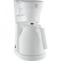 Melitta Easy Therm II 1023-05 Blanc - Cafetiere - Thermo-pot a commande a une main, réservoir d'eau transparent -Blanc